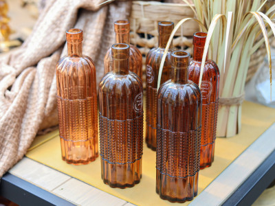 Braune Glasflasche