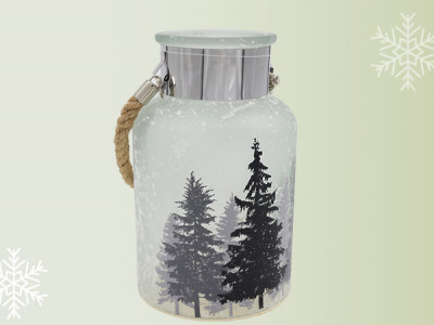 Glasflasche beleuchtet